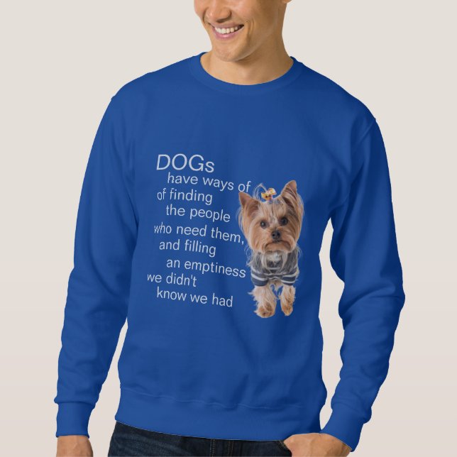 Sweatshirt Citations de Chien Yorkie  (Devant)