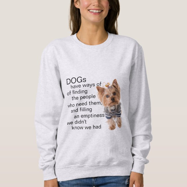 Sweatshirt Citations de Chien Yorkie  (Devant)