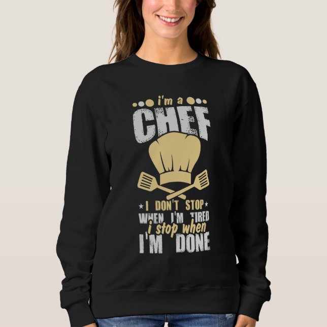 Sweatshirt Citations de nourriture de chef (Devant)