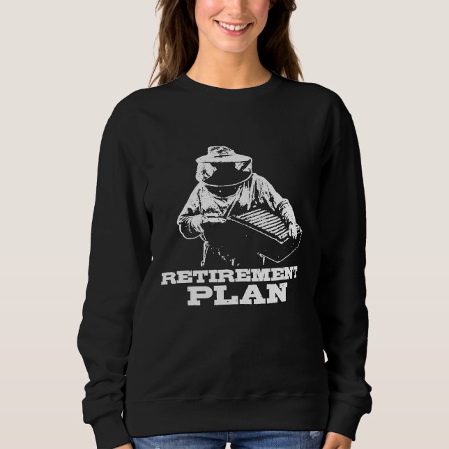 Sweatshirt Citations de retraite Retraité Plan Apiculteur (Devant)