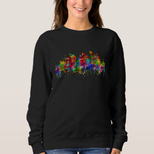 Sweatshirt Cité Aquarelle Skyline Maison État Souvenir Calgar