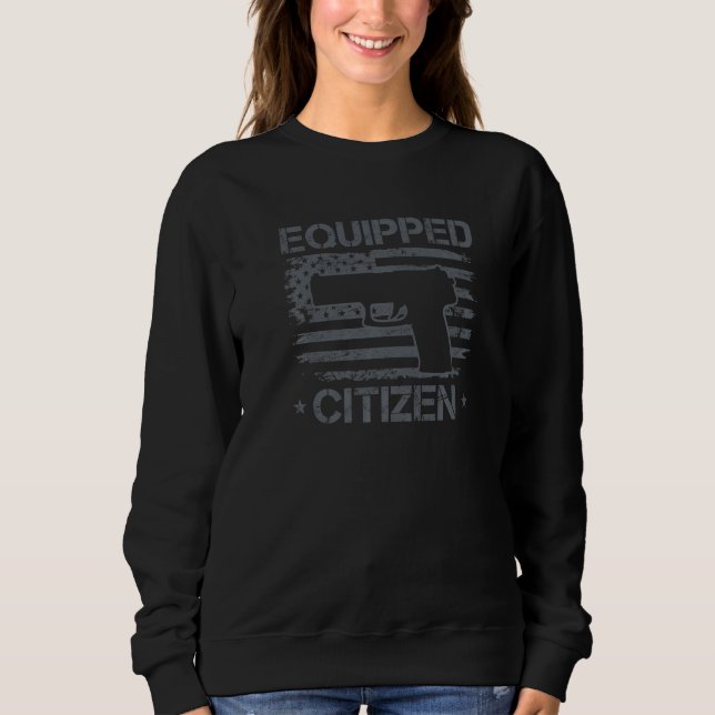 Sweatshirt Citizen équipé - 2e amendement Pro Gun USA 9mm P (Devant)