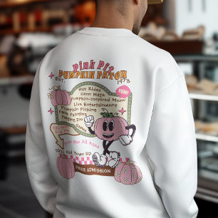 Sweatshirt Citrouille Citrouille de patchs - Citrouille rose