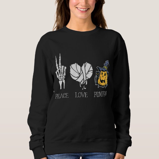 Sweatshirt Citrouille d'amour pour la paix (Devant)