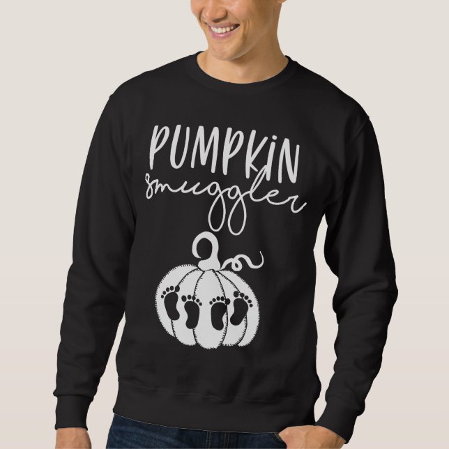Sweatshirt Citrouille de grossesse jumelle Contrebande Citrou (Devant)