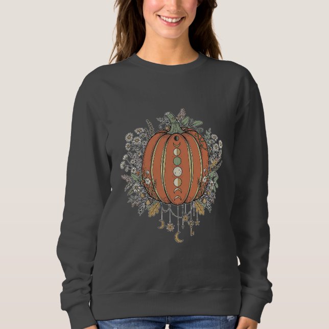 Sweatshirt Citrouille de phase lunaire (Devant)