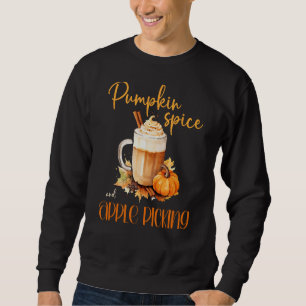 Sweatshirt Citrouille épice et pomme cueillir mignon automne