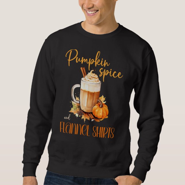 Sweatshirt Citrouille Épice & Flannels mignon automne automne (Devant)