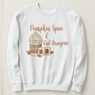 Sweatshirt Citrouille épicée et Mahjong d'automne des dragons