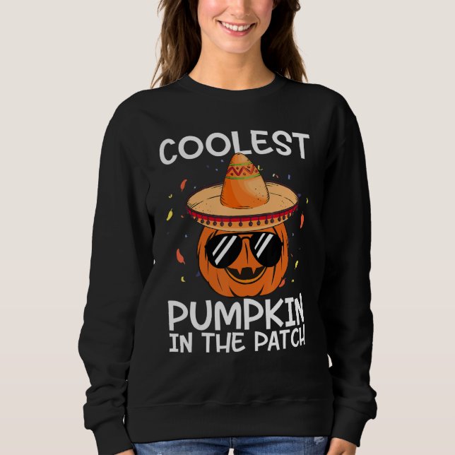 Sweatshirt Citrouille la plus cool du patch pour garçons tout (Devant)