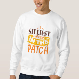 Sweatshirt Citrouille Le Plus Silliest Dans Le Patch Mignonne