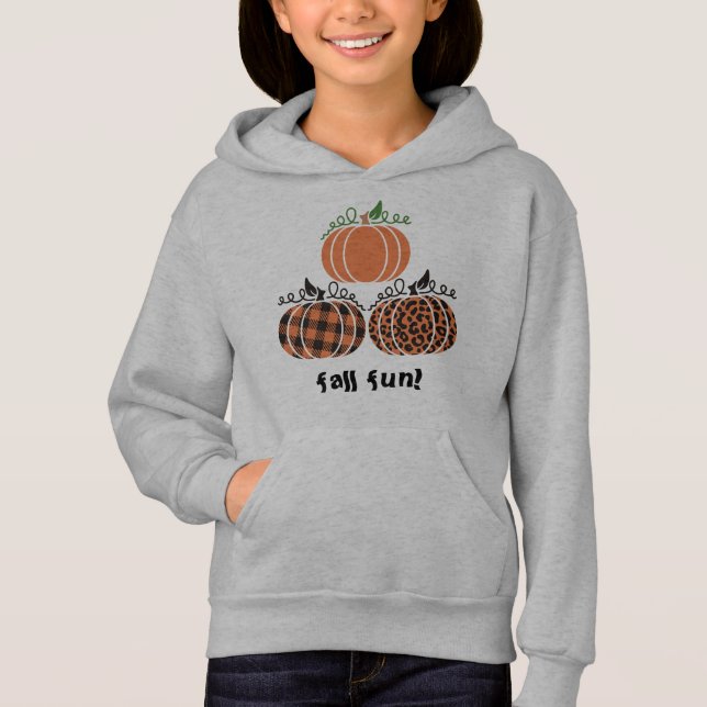 Sweatshirt citrouille Patch Girls (Devant)