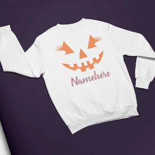 Sweatshirt Citrouille personnalisée Jack O Lantern Halloween