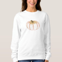 Sweatshirt Citrouille rose et or