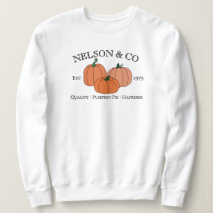 Sweatshirt Citrouilles d'automne Famille ou entreprise Nom pe
