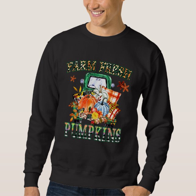 Sweatshirt Citrouilles fraîches de la ferme du léopard Joyeux (Devant)