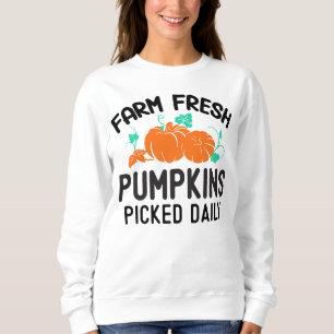 SWEATSHIRT CITROUILLES FRAIS DE FERME CHOQUÉS TOUS LES JOURS
