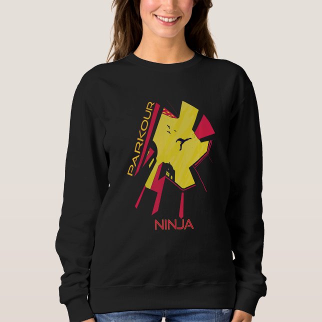 Sweatshirt City Ninja Parkour Sauter Bâtiments Freestyle Run (Devant)