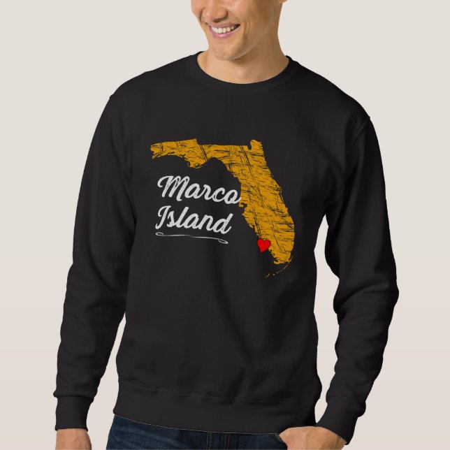 Sweatshirt City of MARCO ISLAND FLORIDA Vacation Souvenir  Gr (Devant)