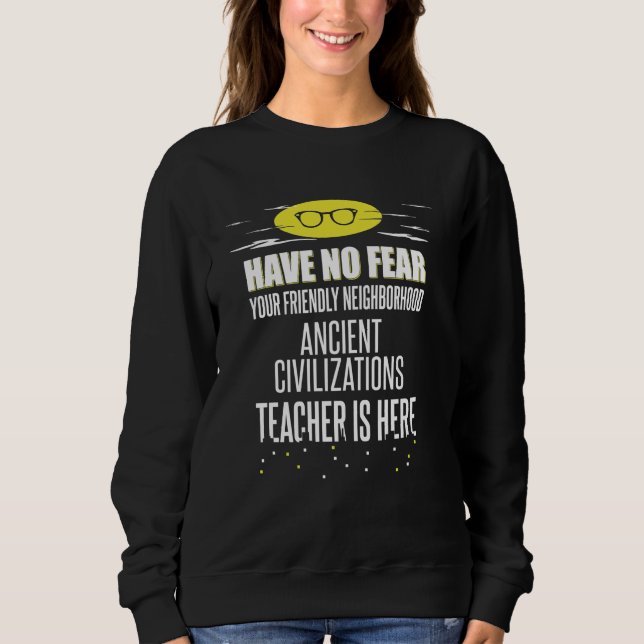 Sweatshirt Civilisations anciennes Professeur Superhero Graph (Devant)