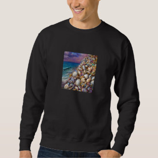 Sweatshirt Clam Seashell Shell Collector Beach Ocean Coastal