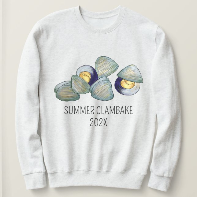 Sweatshirt Clams Clambake Rhode Island Nouvelle-Angleterre (Design devant)