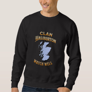 Sweatshirt Clan Haliburton Scottish Motto Crest