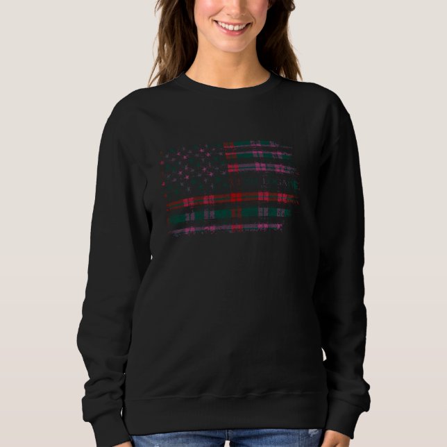 Sweatshirt Clan Logan Scottish tartan drapeau américain kilt  (Devant)