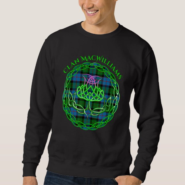 Sweatshirt Clan Macwilliams Thistère celtique Tartan écossais (Devant)