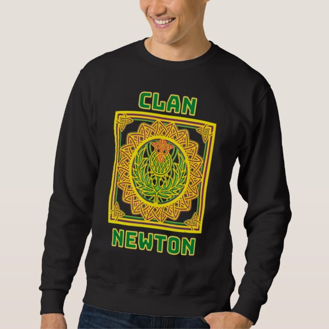 Sweatshirt Clan Newton Scottish Celtic Thistle (Devant)