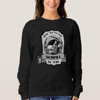 Sweatshirt Clan Sempill Swordsman Scottish Badge Highland Gam