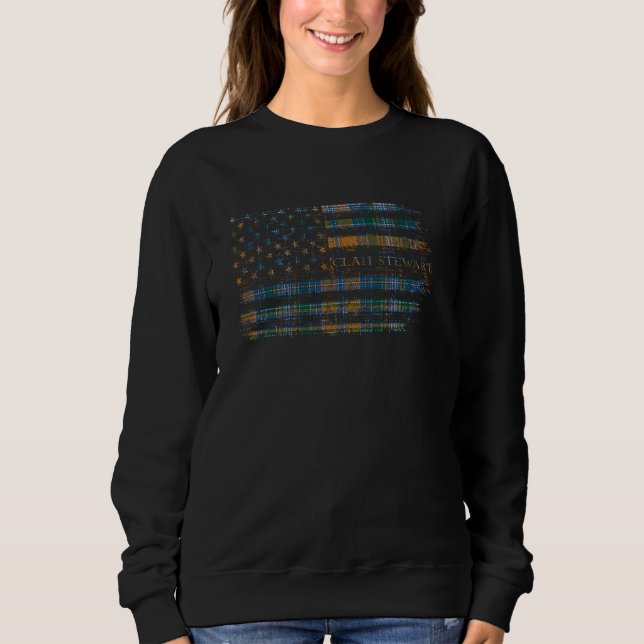 Sweatshirt Clan Stewart Artifact Scottish tartan Drapeau amér (Devant)