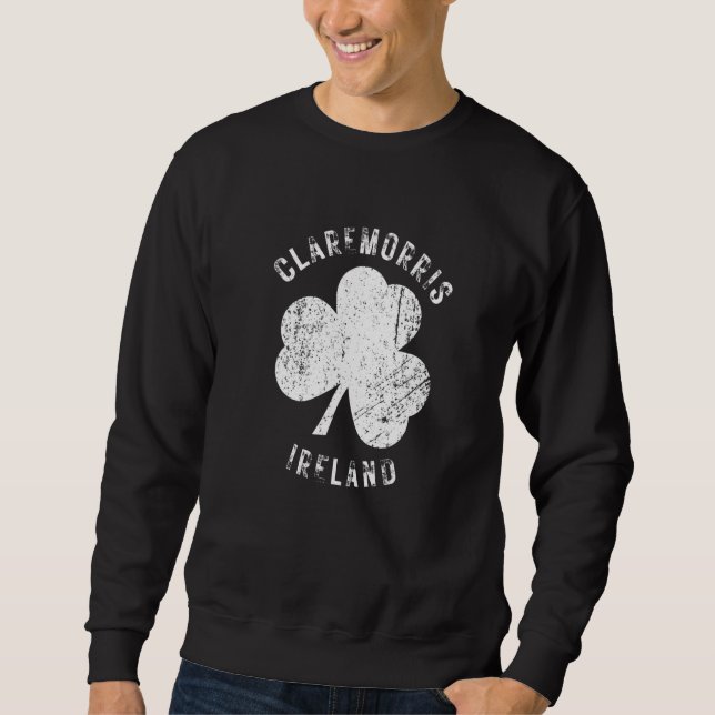Sweatshirt Claremorris Mayo Ireland Vintage Shamrock Distress (Devant)