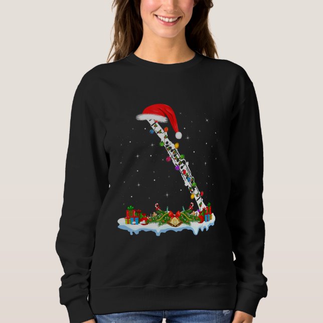 Sweatshirt Clarinet Musique Santa Hat Lighting Clarinet Chris (Devant)