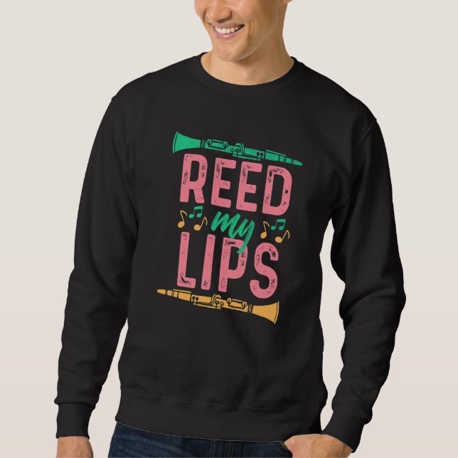 Sweatshirt Clarinet Reed Mes Lèvres Pour Femmes Et Filles (Devant)