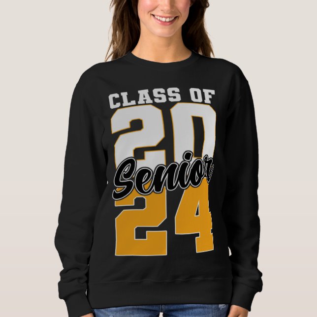 Sweatshirt Class of 2024 Senior 24 Grad Graduation (Devant)