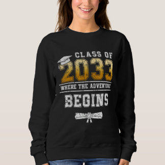 Sweatshirt Class of 2033 Graduate Senior 33 Graduation Teache