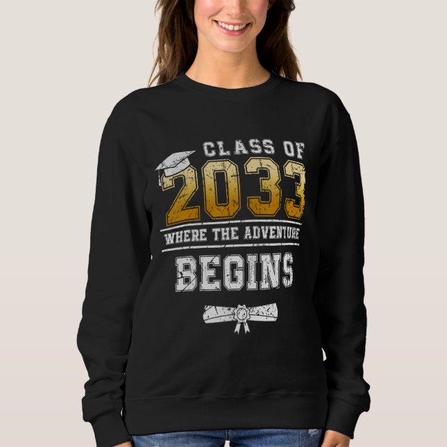 Sweatshirt Class of 2033 Graduate Senior 33 Graduation Teache (Devant)