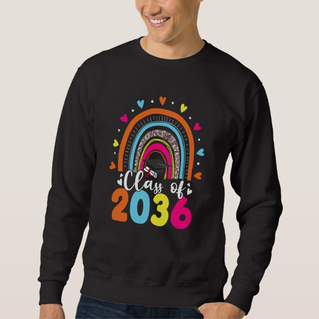 Sweatshirt Class Of 2036 Senior 36 Graduate Preschool Graduat (Devant)