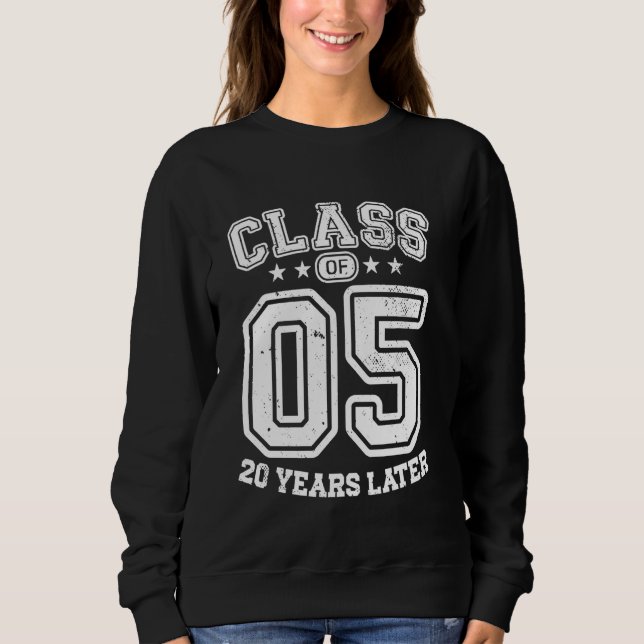 Sweatshirt Classe 05 20e élèves du secondaire 20 ans 2025 Col (Devant)