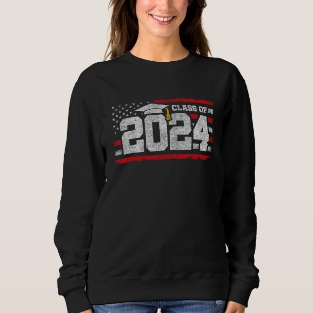 Sweatshirt Classe de 2024 - American Flag - Classe o (Devant)