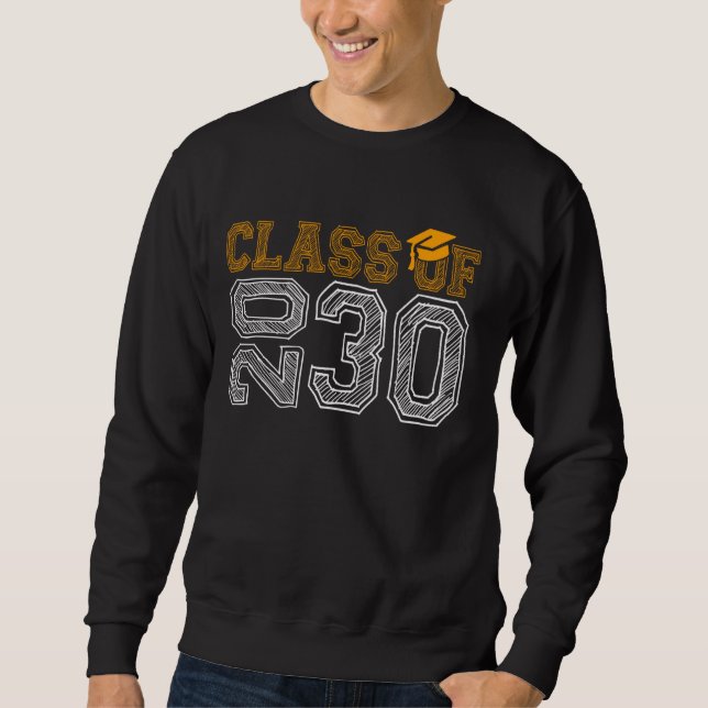 Sweatshirt Classe De 2030 Croissance Avec Moi Classe 2030 Idé (Devant)