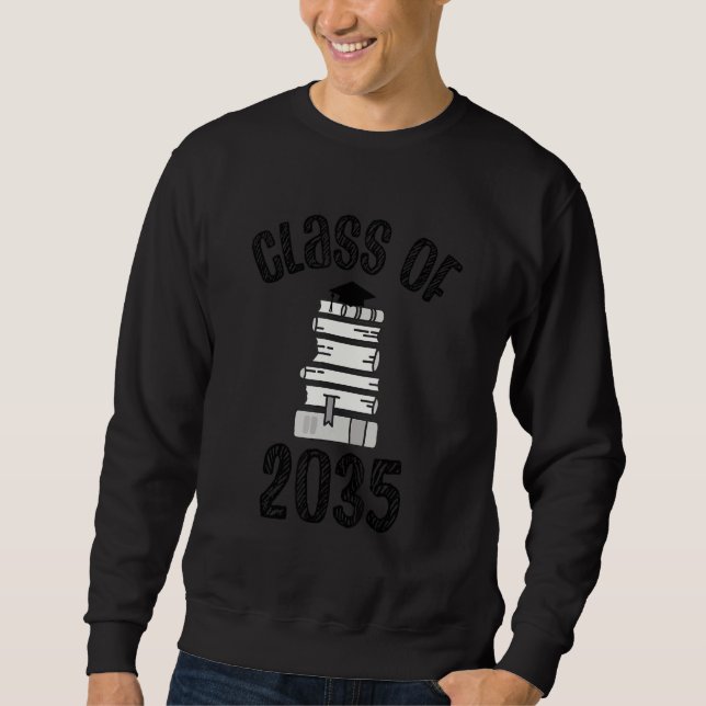 Sweatshirt Classe De 2035 Augmenter Avec Moi Graduation D'Étu (Devant)