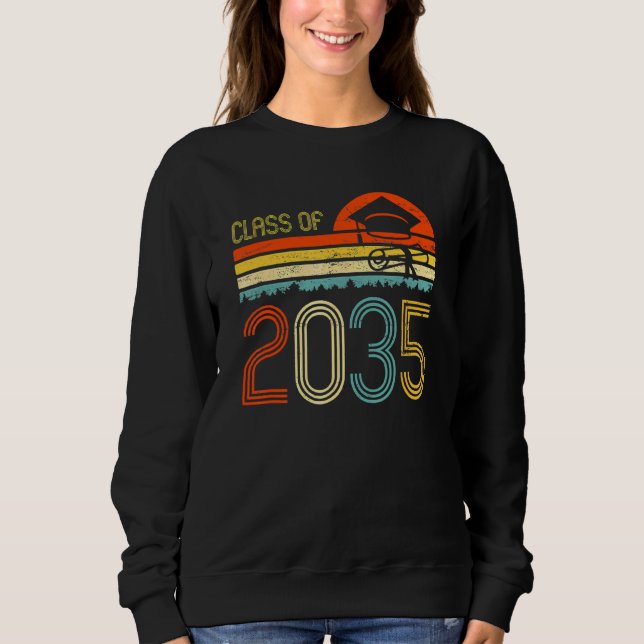 Sweatshirt Classe De 2035 Augmenter Avec Moi Pré-K Graduate V (Devant)