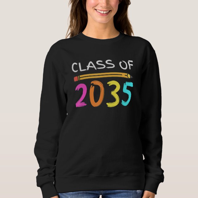 Sweatshirt Classe De 2035 Augmenter Avec Moi Retour Couleurs  (Devant)