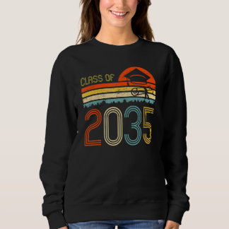 Sweatshirt Classe De 2035 Grow With Me Pre K Graduate Vintage