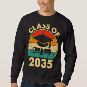 Sweatshirt Classe De 2035 Pré-K Diplômé De L'École Préscolair