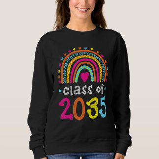 Sweatshirt Classe De 2035 Rainbow Pink Graduate Préscolaire T