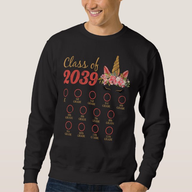 Sweatshirt Classe De 2039 Augmenter Avec Moi Premier Jour Éco (Devant)