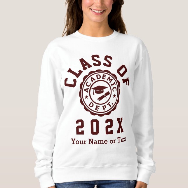 Sweatshirt Classe De 20XX Graduation (Devant)